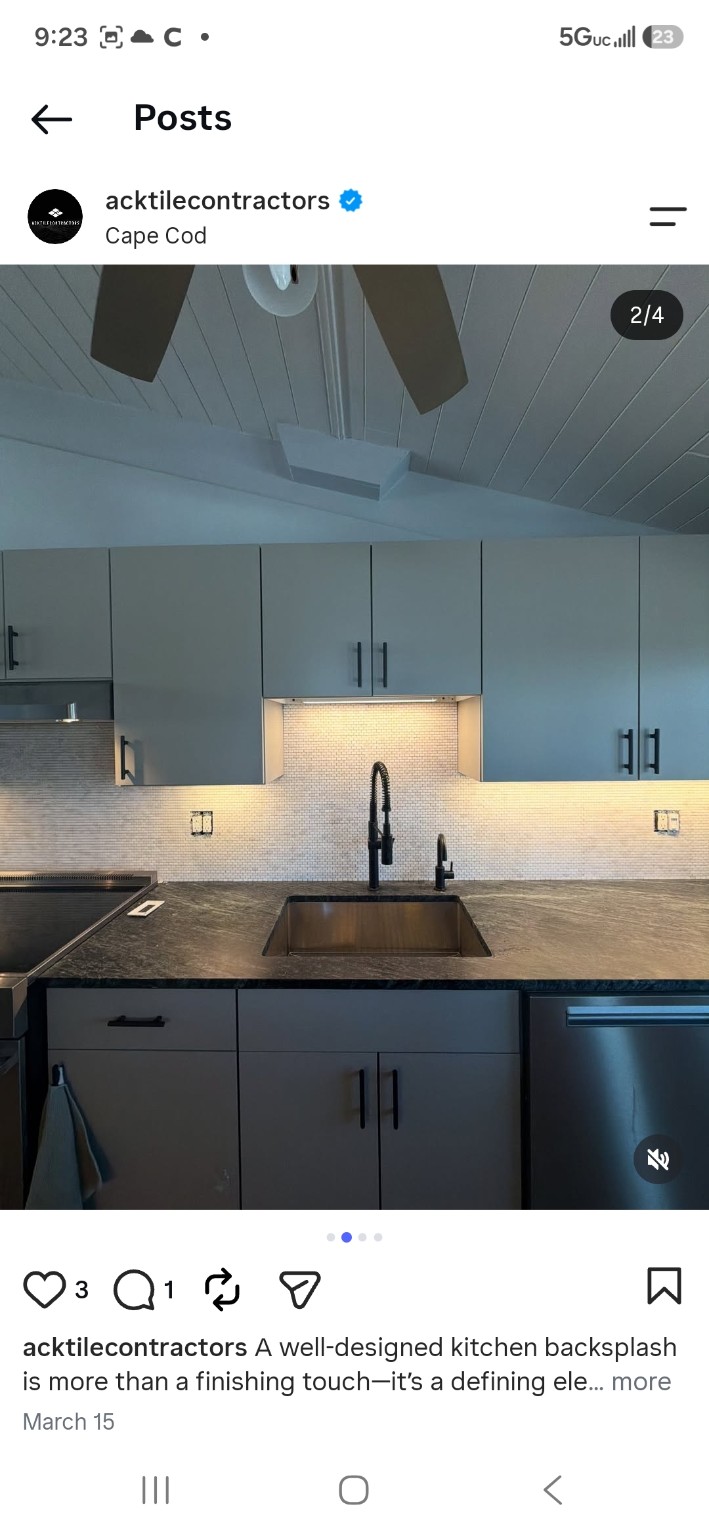 Original ACK kitchen project: Coastal mosaic