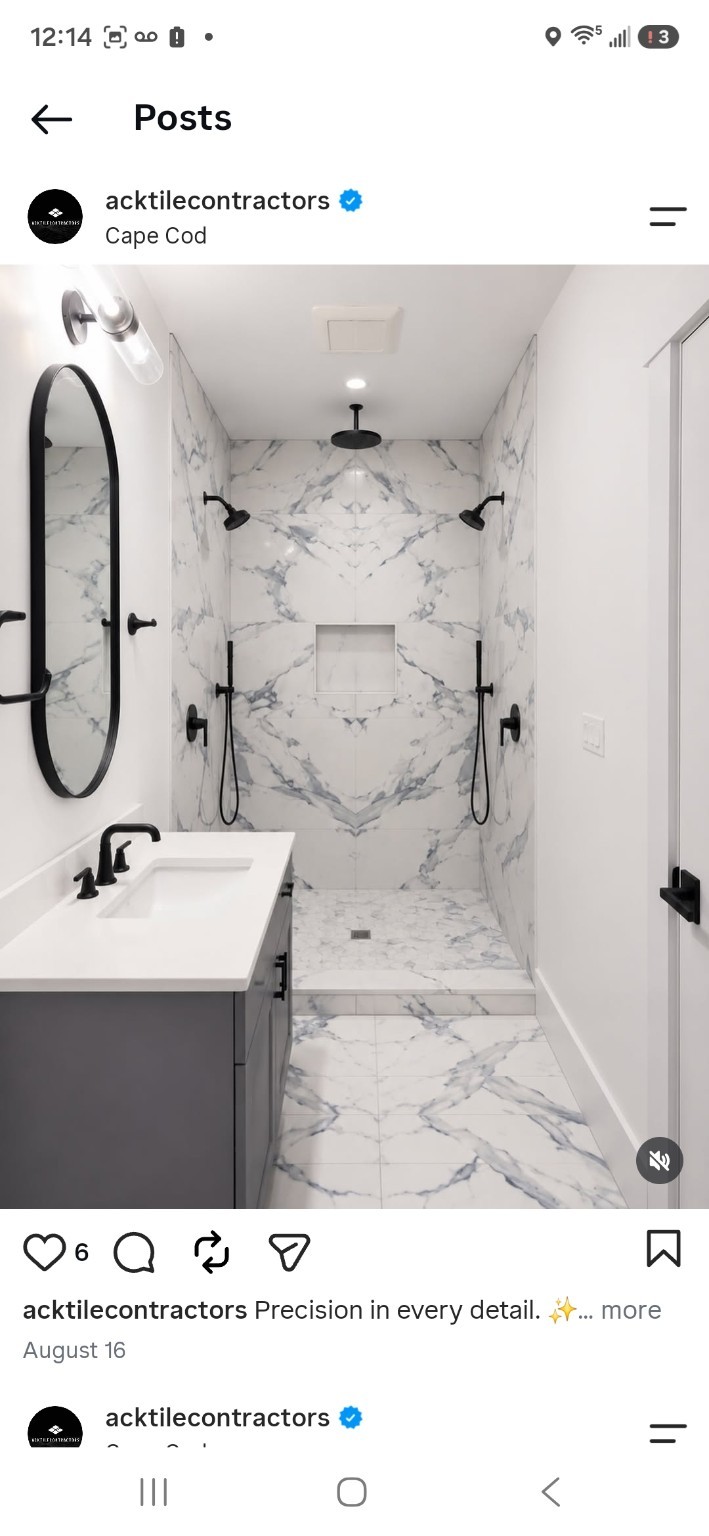 ACK ivory bathroom with contrasting dark fixtures